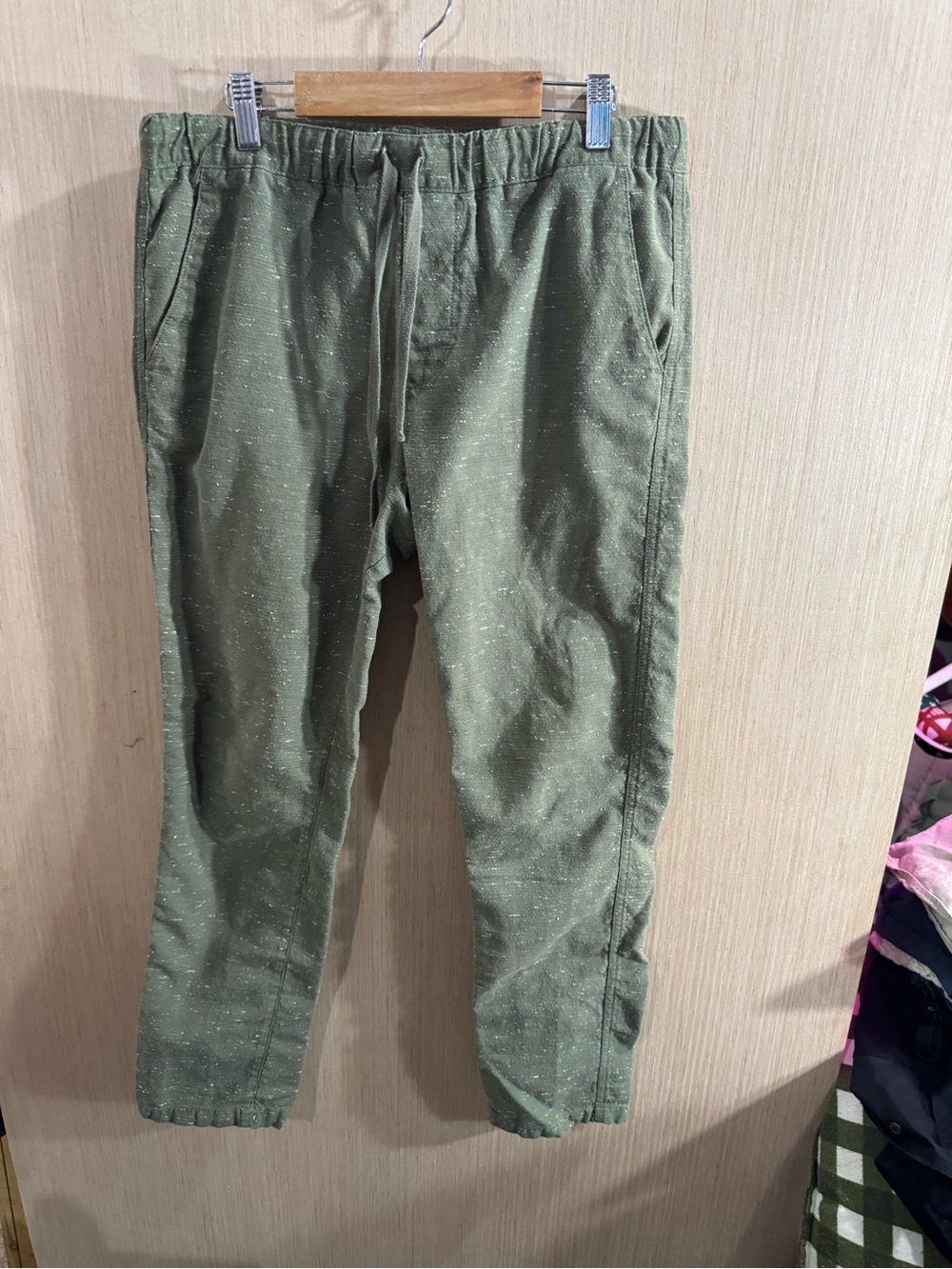 Men’s Obey Olive Green Drawstring Slim Fit Chinos Size Small